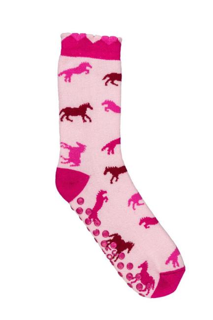 6 Paar TippTexx 24 Kinder ABS Stoppersocken Romantik Pferd